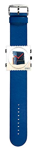 S.T.A.M.P.S. Stamps Uhr KOMPLETT - Zifferblatt SPO mit Lederarmband deep Blue von S.T.A.M.P.S.