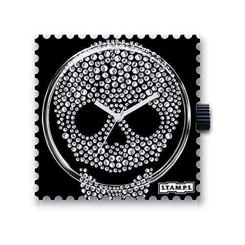 S.T.A.M.P.S. Stamps Uhr komplett - Zifferblatt Diamond Head auf Armband Silber Satin von S.T.A.M.P.S.