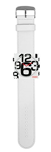 S.T.A.M.P.S. Stamps Uhr komplett - Zifferblatt In Good Times mit Lederarmband weiß von S.T.A.M.P.S.