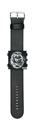 S.T.A.M.P.S. Stamps Uhr komplett - Zifferblatt Mystic Garden mit schwarzem Lederarmband von S.T.A.M.P.S.