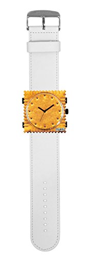 STAMPS Damen Uhr komplett - Zifferblatt Cookie mit Lederarmband weiß von S.T.A.M.P.S.