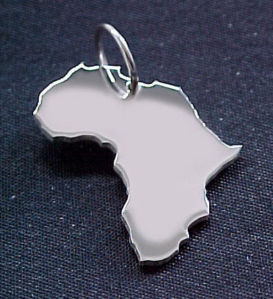 S.W.w. Schmuckwaren AFRIKA Kettenanhänger  in 925 Silber von S.W.w. Schmuckwaren