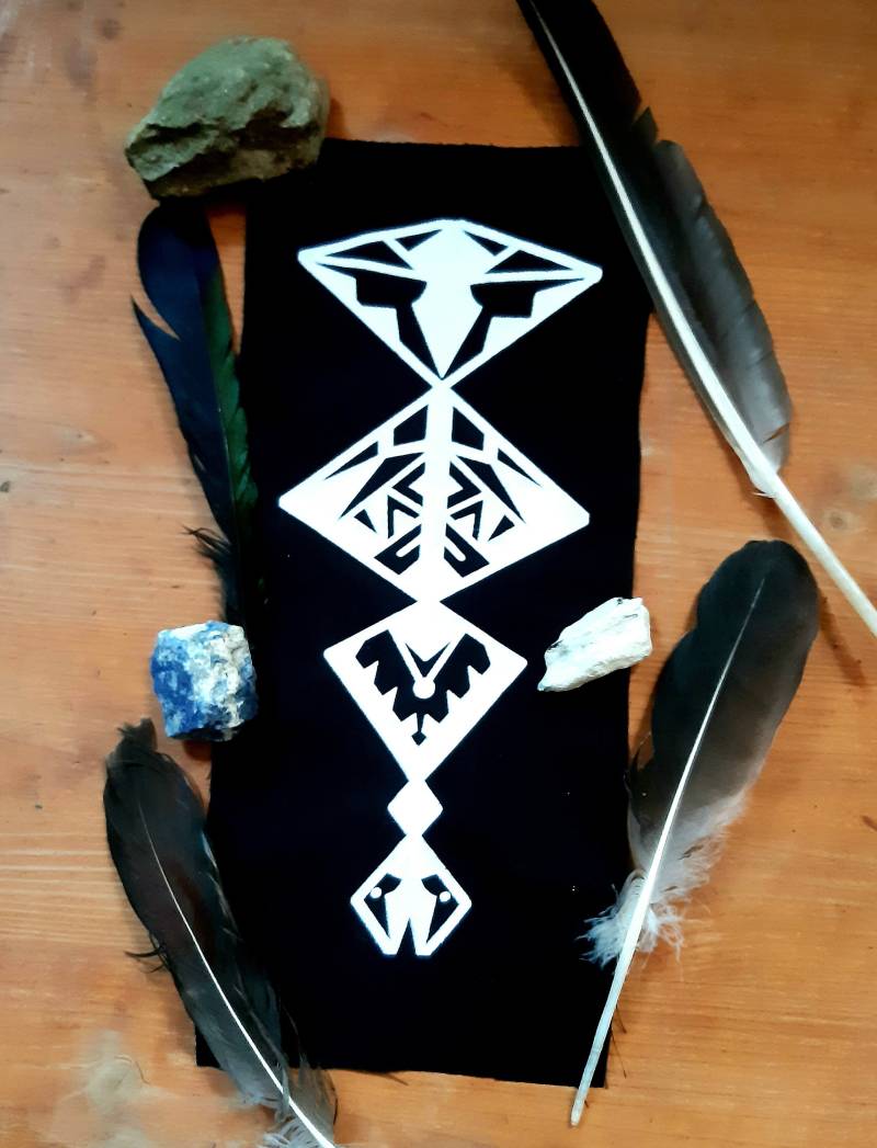 Handgemachte Siebdruckpatches Im Aztek-stil von S0MMERVOGELELI