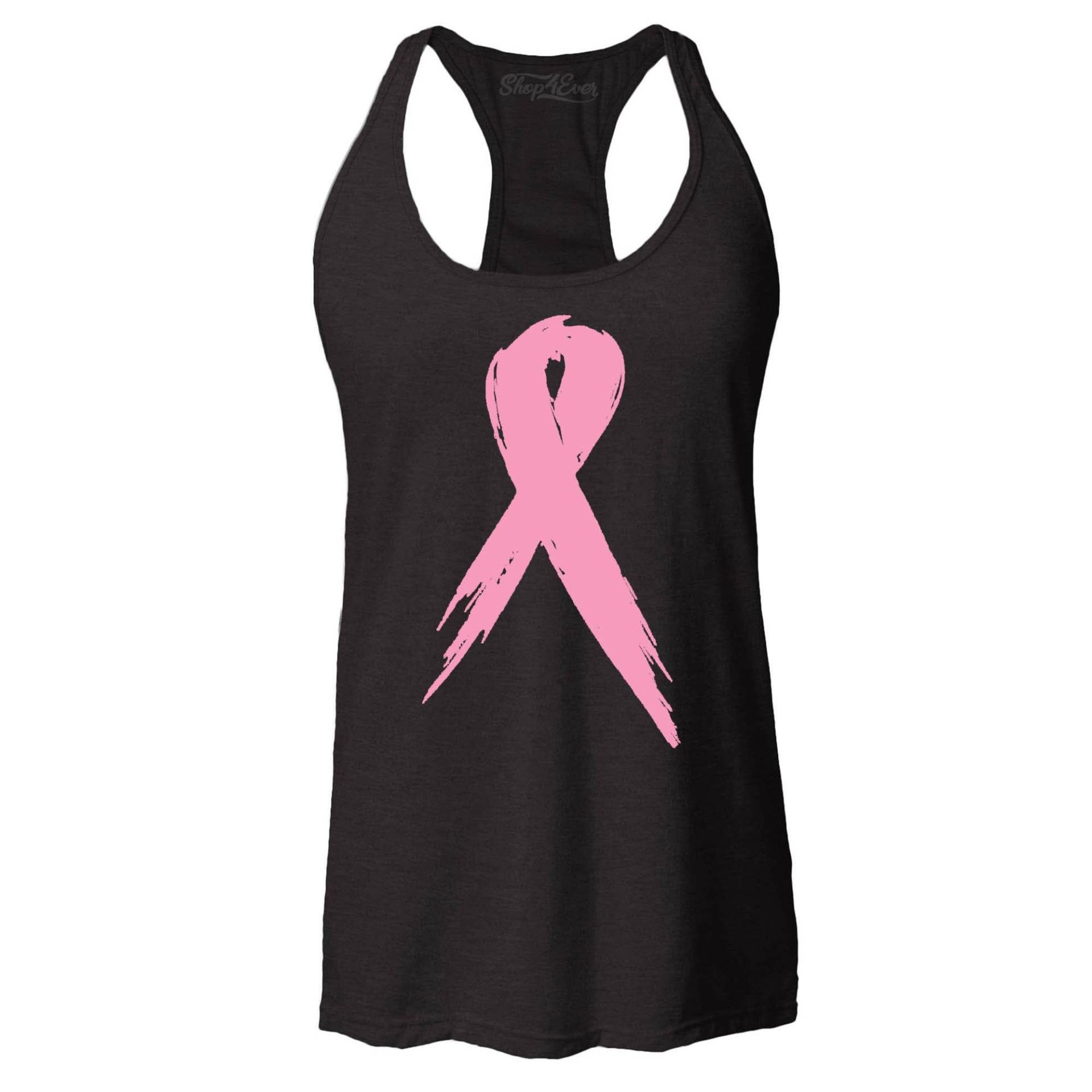 Brustkrebs-Band-Shirt Rosa Frauen Racerback Tank Top Slim Fit Cancer Fighter. Awareness Shirt. Brustkrebs T-Shirt. Schleifenband Brustkrebs-Band-Shirt Rosa Frauen Racerback Tank Top Slim Fit Cancer Fighter. Awareness Shirt. Brustkrebs T-Shirt. Schleifenband von S4EOriginals