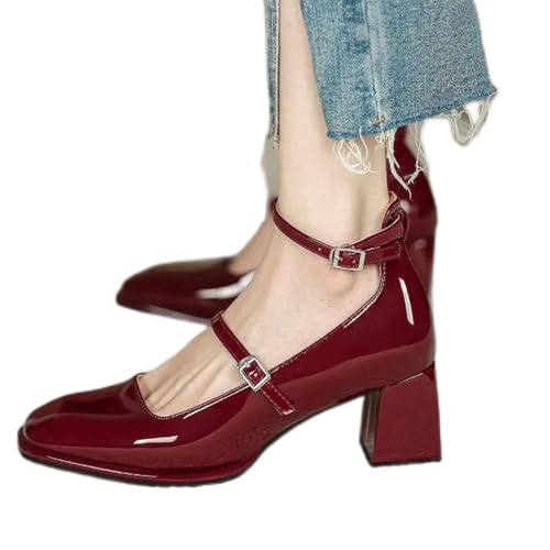 Damen-High-Heels, Damen-High-Heels, Lackleder-High-Heels, formelle Schuhe, rote Frühlings-Damenschuhe von S8DOCFAF