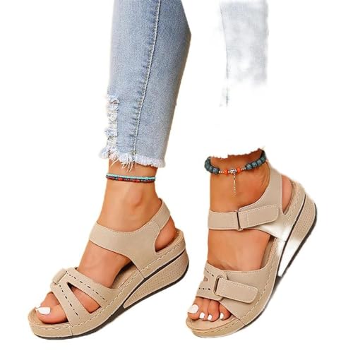 S8DOCFAF Damen-Sandalen, Damen-Sandalen, bequeme flache Sandalen, Damen-Strandschuhe, Damen-Schuhe, Sandalen, Wanderschuhe für Damen von S8DOCFAF