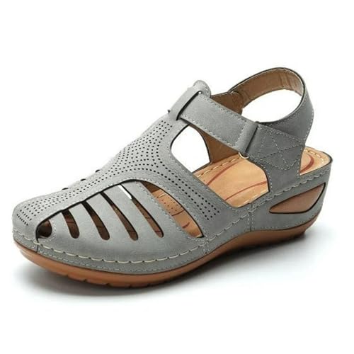 S8DOCFAF Neue Damen-Sandalen, Premium-Flachschuhe, lässig, weiche Sohle, Strandkeil, modische Damenschuhe von S8DOCFAF