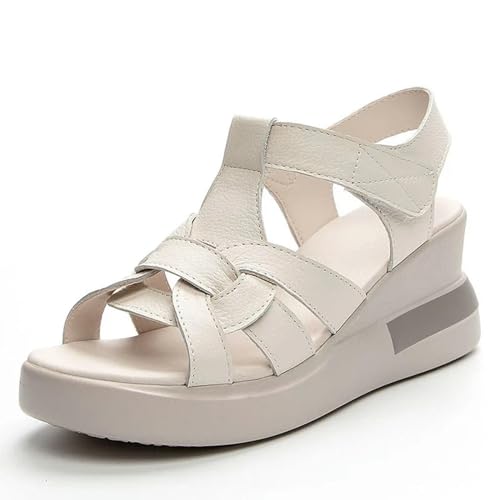 S8DOCFAF Neue Damen-Sandalen mit dicker Sohle, 2024, modische Keil-High-Heel-Sandalen für Damen, lässige Sommerschuhe von S8DOCFAF