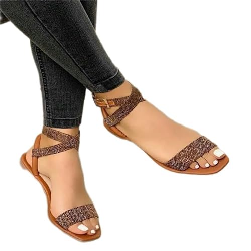 S8DOCFAF Sommer neue Mode Outdoor Strand bequeme einfarbige Sandalen neue Damenschuhe von S8DOCFAF