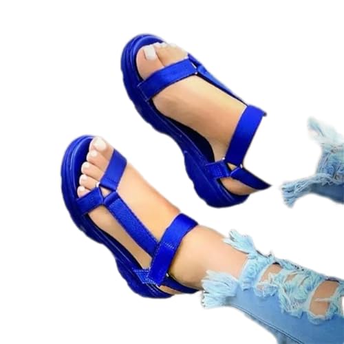 S8DOCFAF Sommer neue Sandalen Regenbogenfarbe flachen Boden Damen Sandalen Sandalen Damen Outdoor Strandschuhe neue Damenmode Schuhe von S8DOCFAF