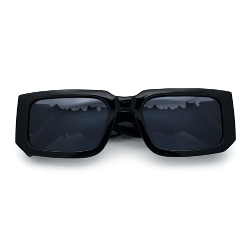 Locs Bold Gothic Logo All Black Gangster Shade Plastic Sunglasses, Gunmetal Logo, 53-21-139 Locs Bold Gothic Logo All Black Gangster Shade Plastic Sunglasses, Gunmetal Logo, 53-21-139 von SA106