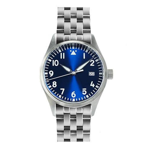Automatische mechanische Pilot Flieger Herrenuhr 39 mm PT5000 Edelstahl Saphirglas Armbanduhren, V 5, modisch von SAAKO