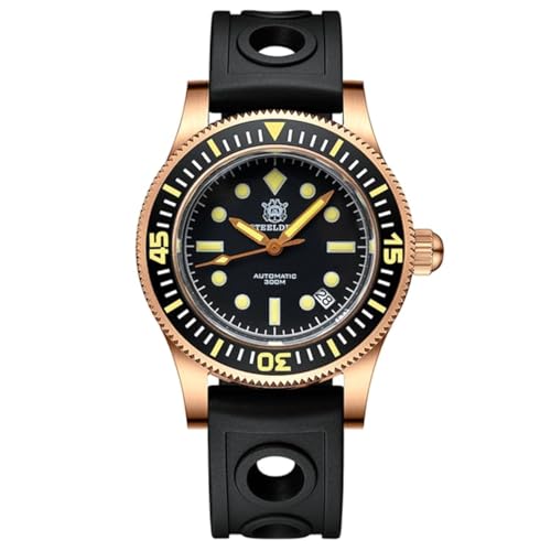 STEELDIVE SD1952S Automatische mechanische Bronze Herren Armbanduhr NH35A Keramik Lünette Saphirglas Klassische Taucheruhren, V 2, Classic STEELDIVE SD1952S Automatische mechanische Bronze Herren Armbanduhr NH35A Keramik Lünette Saphirglas Klassische Taucheruhren, V 2, Classic von SAAKO