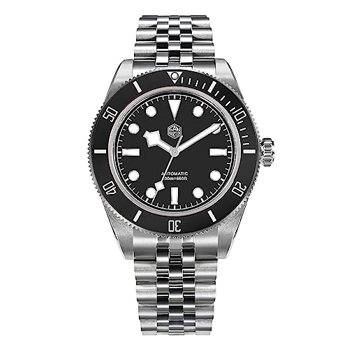 San Martin SN0128G Klassische BB-Taucher-Herrenuhren NH35 automatische mechanische Saphir-Keramik-Lünette Edelstahl-Armbanduhr, Farbe 2, Classic von SAAKO