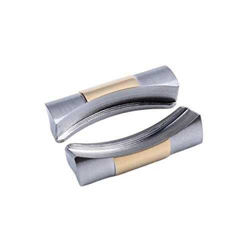 SAAWEE 2 Stück 20 mm gebogenes Endglied Endlink nur für Rolex-Armband für Submariner-Uhrenarmband, Gummi-Lederarmband, nahtlose Verbindung(Middle Gold) von SAAWEE