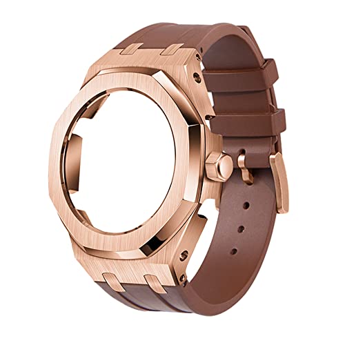 SAAWEE 4. Gummi-Uhrenarmbänder aus 316 Edelstahl, Metallgehäuse für GA2100 GA2110 Modifikation, Einheitsgröße, Achat von SAAWEE