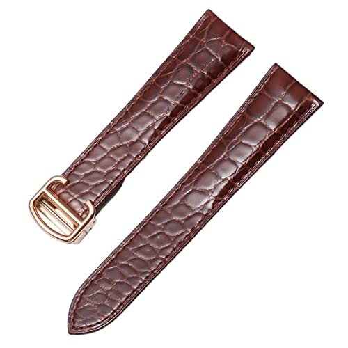 SAAWEE Alligator Echtleder Uhrenarmband für Cartier Solo Tank London Calibo Leder Uhrenarmband Herren und Damen 16mm 18mm 20mm 22mm(C,16mm) von SAAWEE