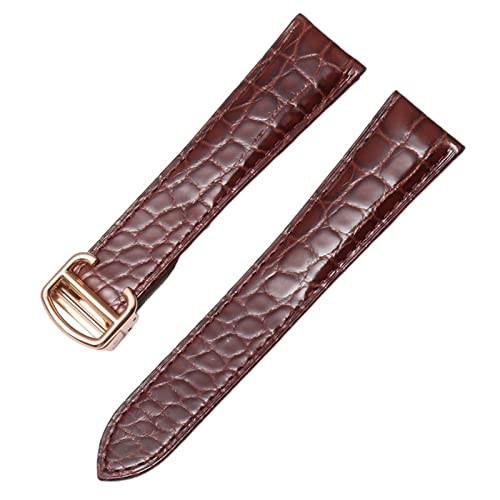 SAAWEE Alligator Echtleder Uhrenarmband für Cartier Solo Tank London Calibo Leder Uhrenarmband Herren und Damen 16mm 18mm 20mm 22mm(D,16mm) von SAAWEE