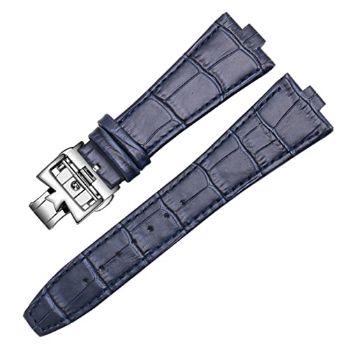 SAAWEE Echtleder Armband passend für Vacheron Constantin OVERSEAS 4500V 5500V P47040 Serie , Edelstahlschnalle, 25mm-8mm von SAAWEE