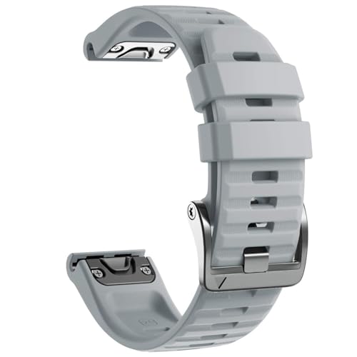 SAAWEE Für Fenix ​​8X Uhrenarmband für Fenix ​​6X Pro/Fenix ​​5X/Fenix ​​5X Plus/Fenix ​​7X/Fenix ​​3/HR/Tactix/Descent MK1/D2 Delta PX/D2 26mm(Grey) von SAAWEE