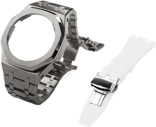 SAAWEE Gen 5 Metall-Uhrengehäuse, Lünette und Fluorkautschuk-Uhrenarmband, Kombinationsset, für GA2100, GA2110, GAB2100, GM2100, Mod Kit für Watch Full, GM-2100, Achat von SAAWEE