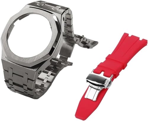 SAAWEE Gen 5 Metall-Uhrengehäuse, Lünette und Fluorkautschuk-Uhrenarmband, Kombinationsset, für GA2100, GA2110, GAB2100, GM2100, Mod Kit für Watch Full, GM-2100, Achat von SAAWEE