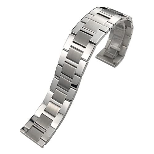 SAAWEE Massives Edelstahl-Uhrenarmband für Cartier Tank London Solo Claire, Uhrenarmband aus Stahl für Herren, 20 mm, silberfarben, 20mm, Achat von SAAWEE
