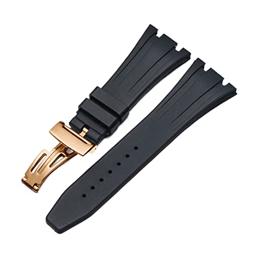 SAAWEE Uhrenarmband für AP Royal Oak Offshore 15400/15202/15703, Gummi-Silikon-Uhrenarmband, Zubehör, 27 mm, 28 mm, 27mm, Achat von SAAWEE