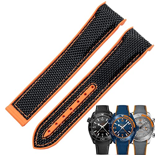 SAAWEE Uhrenarmband für Omega 300 Seamaster 600 Planet Ocean Faltschließe Silikon Nylon Uhrenarmband 20 mm 22 mm, 22 mm, Achat SAAWEE Uhrenarmband für Omega 300 Seamaster 600 Planet Ocean Faltschließe Silikon Nylon Uhrenarmband 20 mm 22 mm, 22 mm, Achat von SAAWEE