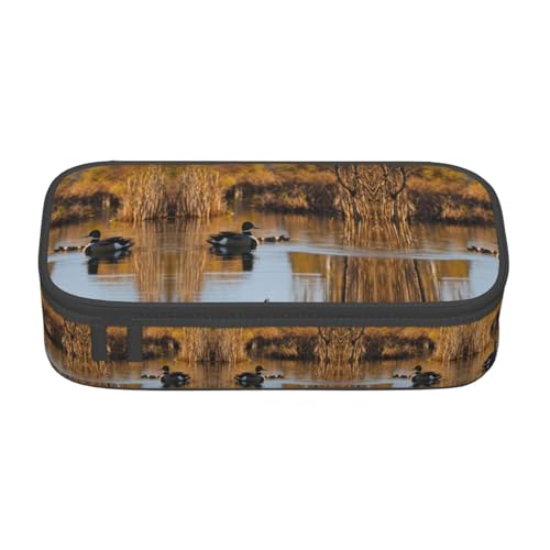 SABFWF Loon Nature Multifunktionales Federmäppchen mit Vogelmotiv, perfekt für Studenten, Profis und Reisende gleichermaßen, Schwarz , Einheitsgröße, Kosmetiktasche von SABFWF