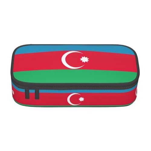 SABFWF Multifunktionales Federmäppchen mit Aserbaidschan-Motiv, perfekt für Studenten, Profis und Reisende gleichermaßen, Schwarz , Einheitsgröße, Kosmetiktasche von SABFWF
