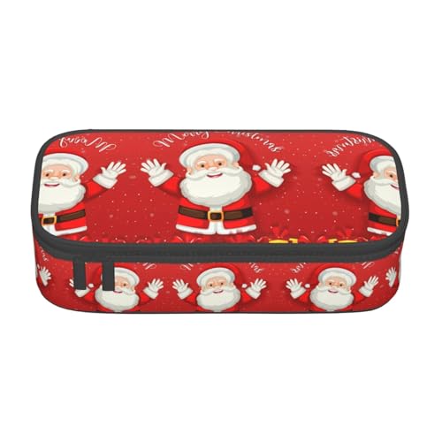 SABFWF Multifunktionales Federmäppchen mit Aufdruck "Merry Christmas", perfekt für Studenten, Profis und Reisende gleichermaßen, Schwarz , Einheitsgröße, Kosmetiktasche von SABFWF