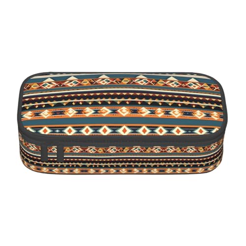 SABFWF Multifunktionales Federmäppchen mit Indianer-Muster, perfekt für Studenten, Profis und Reisende, Schwarz , Einheitsgröße, Kosmetiktasche von SABFWF