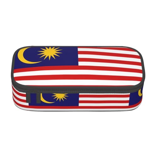 SABFWF Multifunktionales Federmäppchen mit Malaysia-Flagge, perfekt für Studenten, Profis und Reisende gleichermaßen, Schwarz , Einheitsgröße, Kosmetiktasche von SABFWF