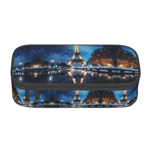 SABFWF Multifunktionales Federmäppchen mit Monumentdruck, perfekt für Studenten, Profis und Reisende, Schwarz , Einheitsgröße, Kosmetiktasche von SABFWF