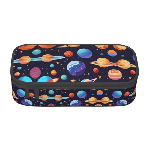 SABFWF Multifunktionales Federmäppchen mit Planetenmuster, perfekt für Studenten, Profis und Reisende gleichermaßen, Schwarz , Einheitsgröße, Kosmetiktasche von SABFWF
