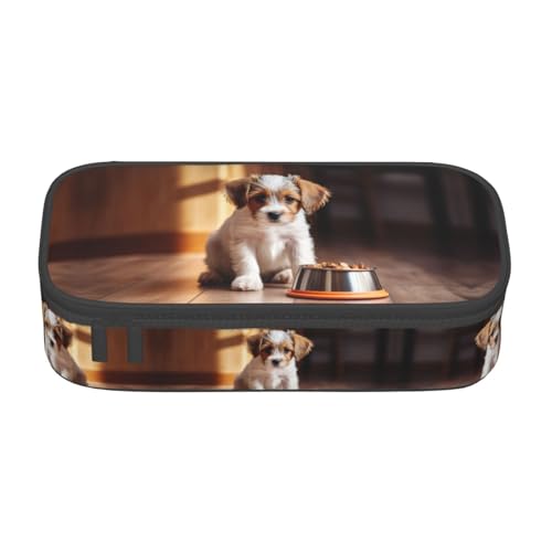 SABFWF Niedliches Federmäppchen mit Hundeknochenmotiv, multifunktional, perfekt für Studenten, Profis und Reisende gleichermaßen, Schwarz , Einheitsgröße, Kosmetiktasche von SABFWF