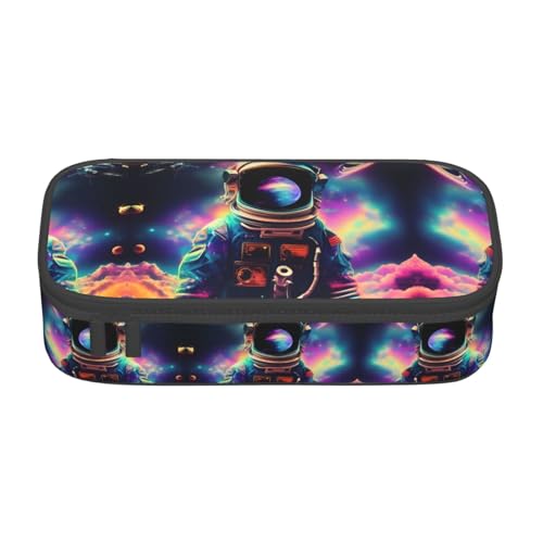 SABFWF Spaceperson Multifunktionales Federmäppchen mit Galaxie-Motiv, perfekt für Studenten, Profis und Reisende gleichermaßen, Schwarz , Einheitsgröße, Kosmetiktasche von SABFWF