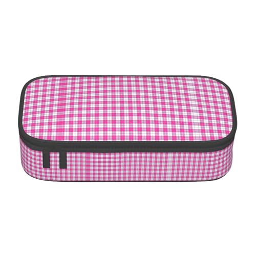 SABFWF Vielseitiges Federmäppchen mit rotem Karomuster, großes Fassungsvermögen, Organizer, Federmäppchen, Bürogebrauch, Federmäppchen, Schwarz , Einheitsgröße, Schlüsseletui von SABFWF