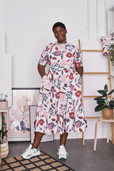 SABINNA Nora Dress Abstract Flowers von SABINNA