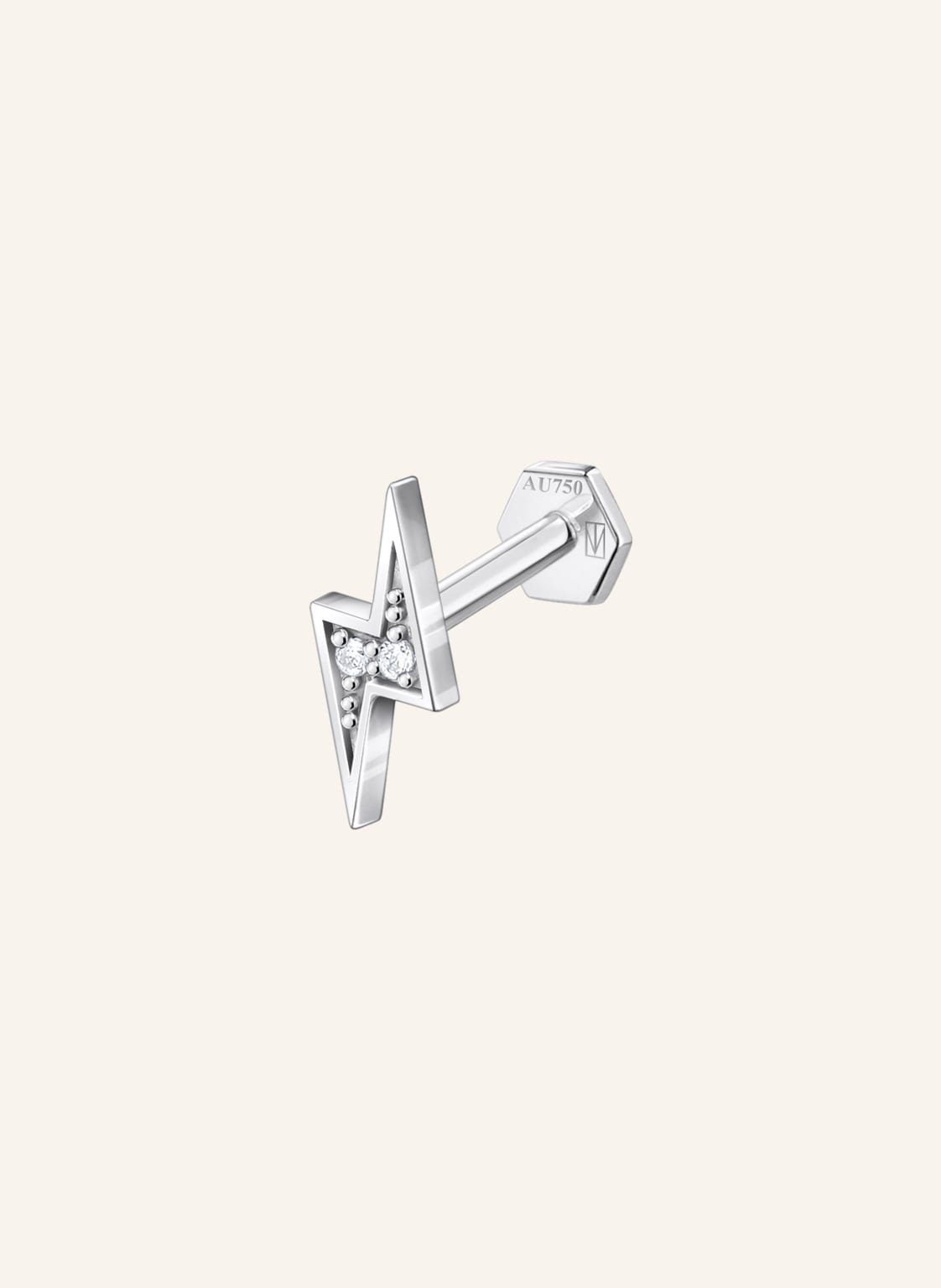 Saboteur Einzel Piercing Stecker Blitz gold Saboteur Einzel Piercing Stecker Blitz gold von SABOTEUR
