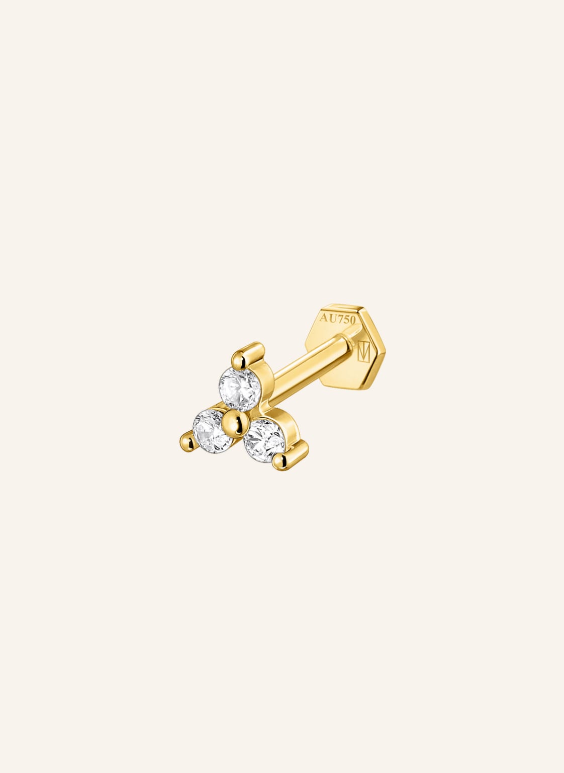 Saboteur Einzel Piercing Stecker Triplex Krappenfassung gold Saboteur Einzel Piercing Stecker Triplex Krappenfassung gold von SABOTEUR