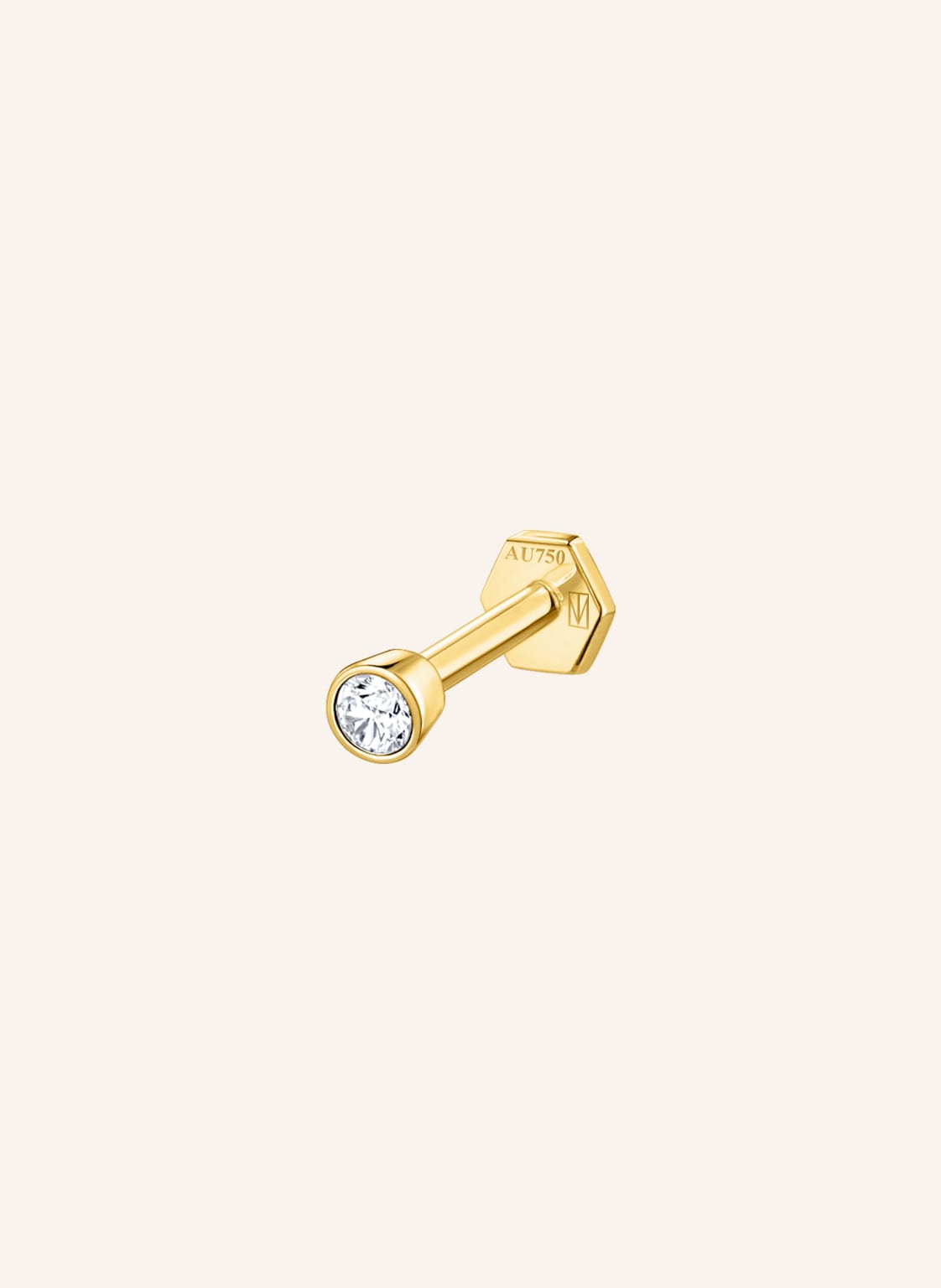 Saboteur Einzel Piercing Stecker Zargenfassung Rund gold Saboteur Einzel Piercing Stecker Zargenfassung Rund gold von SABOTEUR