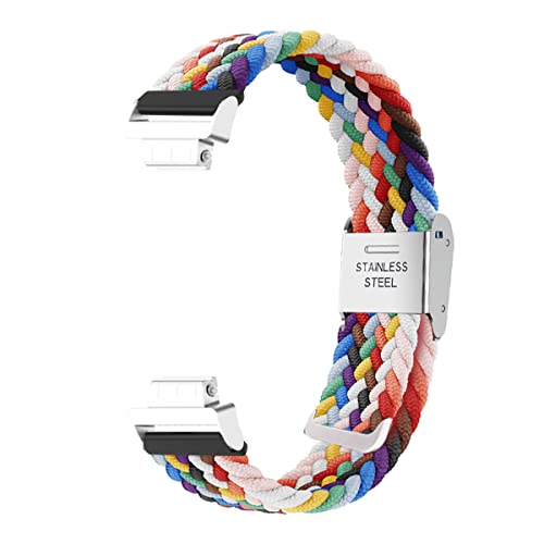 Dehnbarer Wristband für Fitbit Inspire/Inspire HR Armband, Geflochtenes Nylon Stoff Solo Loop Band für Damen Herren, Verstellbares Ersatzarmband Kompatibel mit Fitbit Inspire/Inspire HR (A) von SABSEN