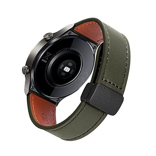 Lederarmband für Amazfit GTR 42MM / GTR Mini Armband, Magnetische Leder Ersatzarmband, Magnetische Mehrfache Farben Slim Leather Ersatzband Kompatibel mit Armband Amazfit GTR 42MM / GTR Mini (B) von SABSEN