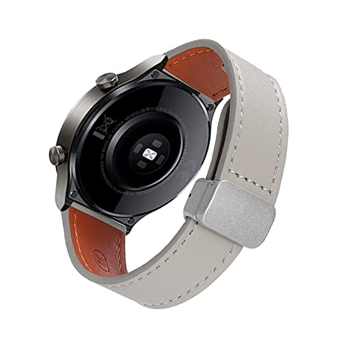 Lederarmband für Amazfit GTR 42MM / GTR Mini Armband, Magnetische Leder Ersatzarmband, Magnetische Mehrfache Farben Slim Leather Ersatzband Kompatibel mit Armband Amazfit GTR 42MM / GTR Mini (D) von SABSEN