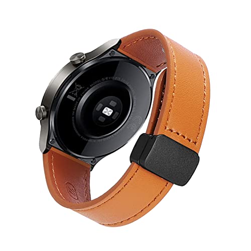 Lederarmband für Amazfit GTR 42MM / GTR Mini Armband, Magnetische Leder Ersatzarmband, Magnetische Mehrfache Farben Slim Leather Ersatzband Kompatibel mit Armband Amazfit GTR 42MM / GTR Mini (I) von SABSEN