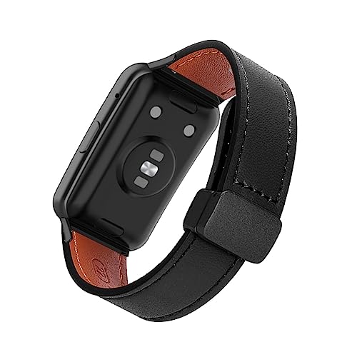 Lederarmband für Huawei Watch Fit/Elegant/New Armband, Magnetische Leder Ersatzarmband, Magnetische Mehrfache Farben Slim Leather Ersatzband Kompatibel mit Armband Huawei Watch Fit (E) von SABSEN