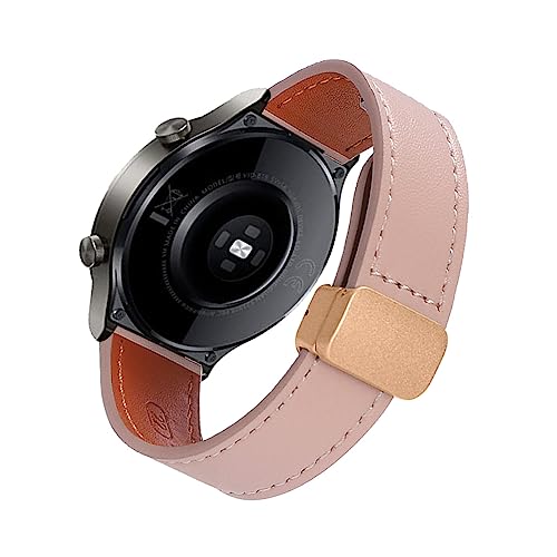 Lederarmband für Huawei Watch GT2 42mm Armband, Magnetische Leder Ersatzarmband, Magnetische Mehrfache Farben Slim Leather Ersatzband Kompatibel mit Armband Huawei Watch GT2 42mm (A) von SABSEN