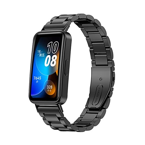 Metall Armband für Huawei Band 8 Armband, Huawei Band 8 Verstellbare Edelstahl Ersatzbänder Armband Kompatibel mit Armband Huawei Band 8 (C) von SABSEN